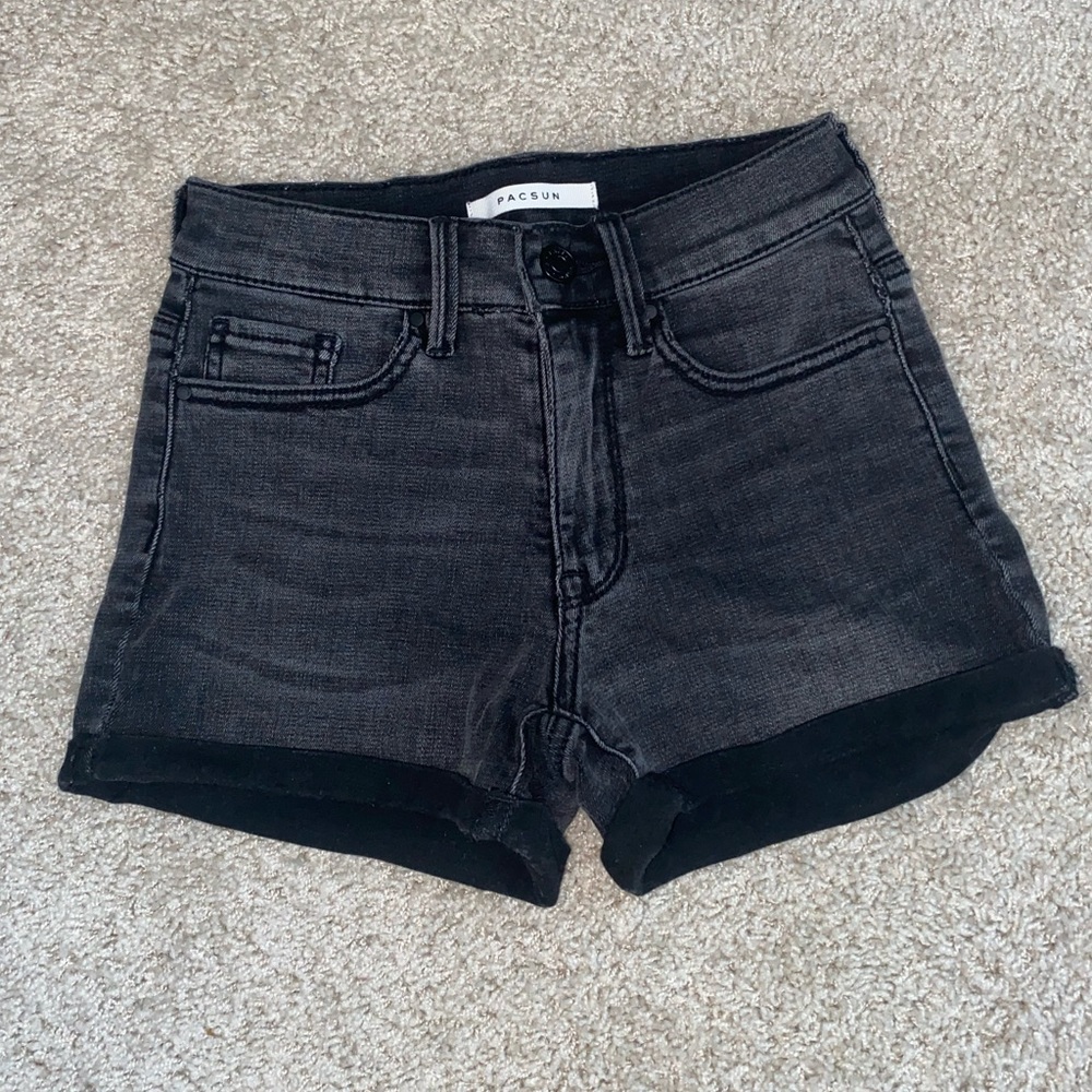 Pacsun Shortie Black Denim Shorts
